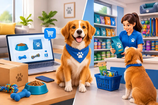 Compra veterinaria online versus física para mascotas