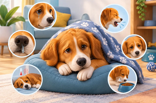Síntomas iniciales del moquillo canino en perros