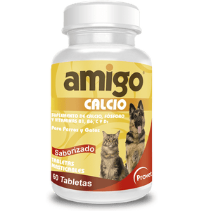 Amigo Calcio – Suplemento de Calcio en Tabletas para Perros Cachorros y Gestantes