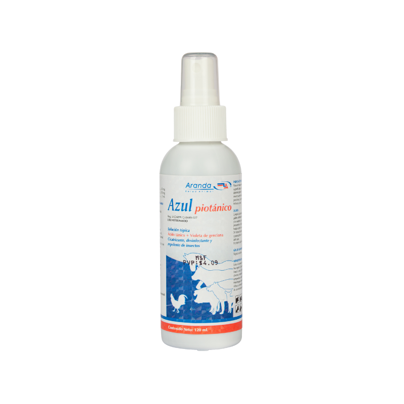 Azul Piotánico – Spray Cicatrizante Antiséptico Veterinario - Monte Blanco Distribuciones Veterinarias 