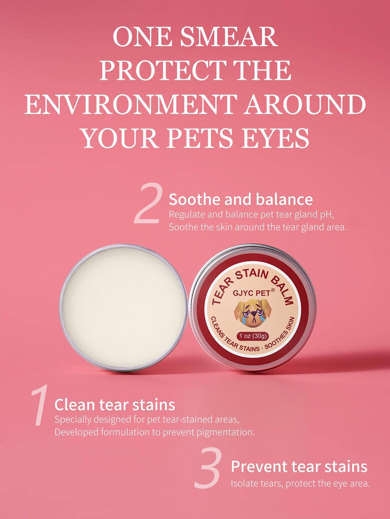 Bálsamo Quita Manchas Oculares para Perros y Gatos - Monte Blanco Distribuciones Veterinarias 