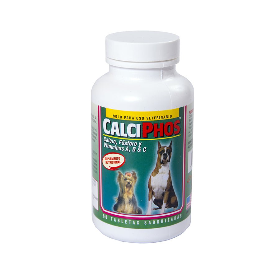 Calciphos – Calcio, Fósforo y Vitaminas en Tabletas para Animales - Monte Blanco Distribuciones Veterinarias 
