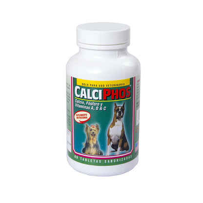 Calciphos – Calcio, Fósforo y Vitaminas en Tabletas para Animales - Monte Blanco Distribuciones Veterinarias 