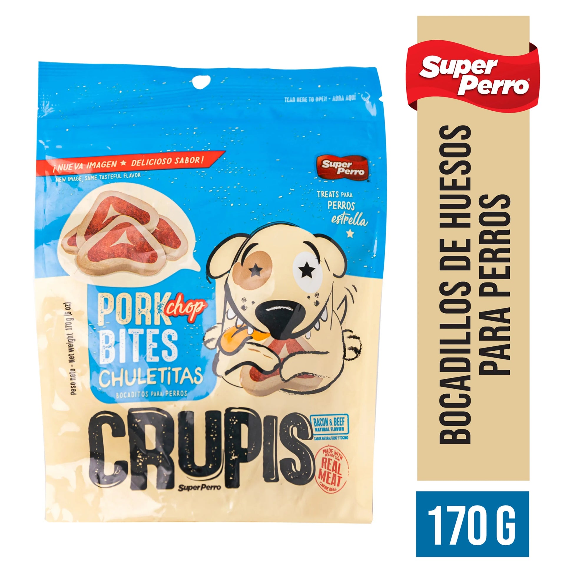 Crupis Chuletitas – Premio Natural para Perros Sabor Chuletita de Cerdo - Monte Blanco Distribuciones Veterinarias