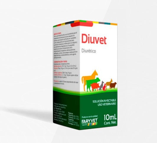 Diuvet — Diurético Inyectable con Furosemida para Perros, Gatos y Bovinos - Monte Blanco Distribuciones Veterinarias Monte Blanco Distribuciones Veterinarias