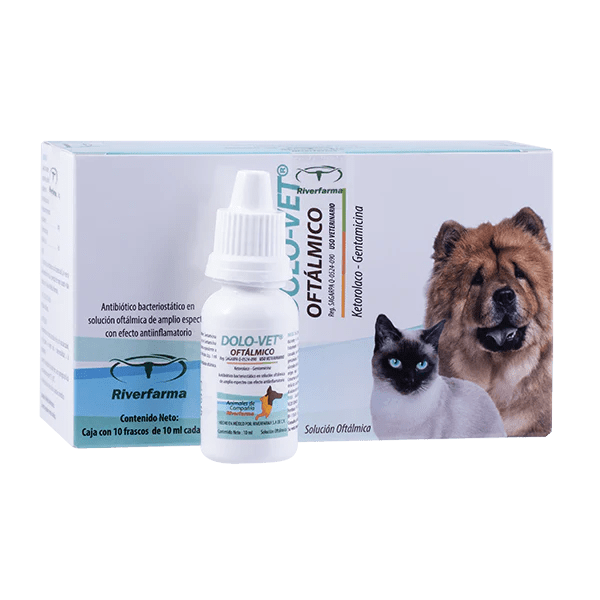 Dolo Vet Oftálmico – Gentamicina + Ketorolaco Gotas Oculares Veterinarias - Monte Blanco Distribuciones Veterinarias 