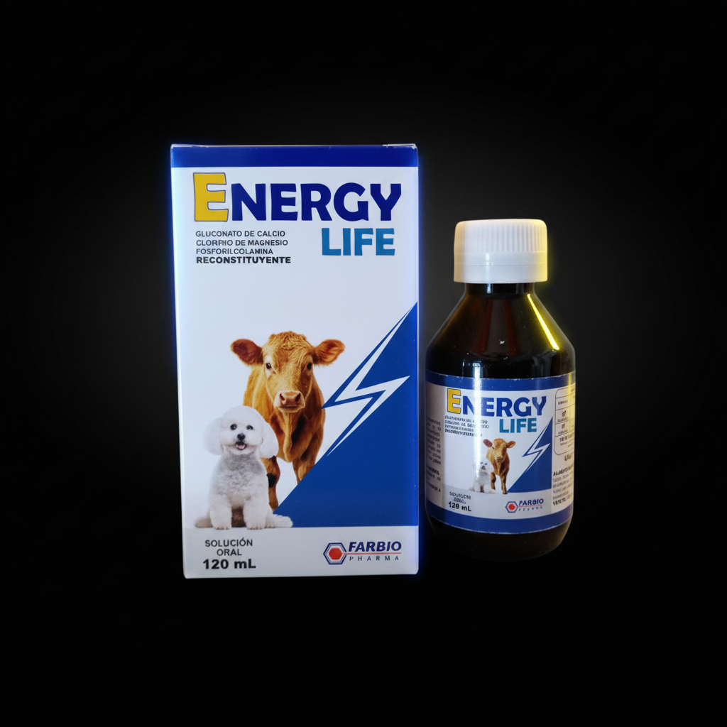 Energy Life – Suplemento Reconstituyente Oral para Perros | Calcio, Magnesio y Fosforilcolamina - Monte Blanco Distribuciones Veterinarias