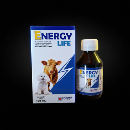 Energy Life – Suplemento Reconstituyente Oral para Perros | Calcio, Magnesio y Fosforilcolamina - Monte Blanco Distribuciones Veterinarias