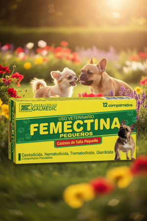 Femectina Pequeños Comprimidos — Antiparasitario 4 en 1 Perros Talla Pequeña Nicaragua