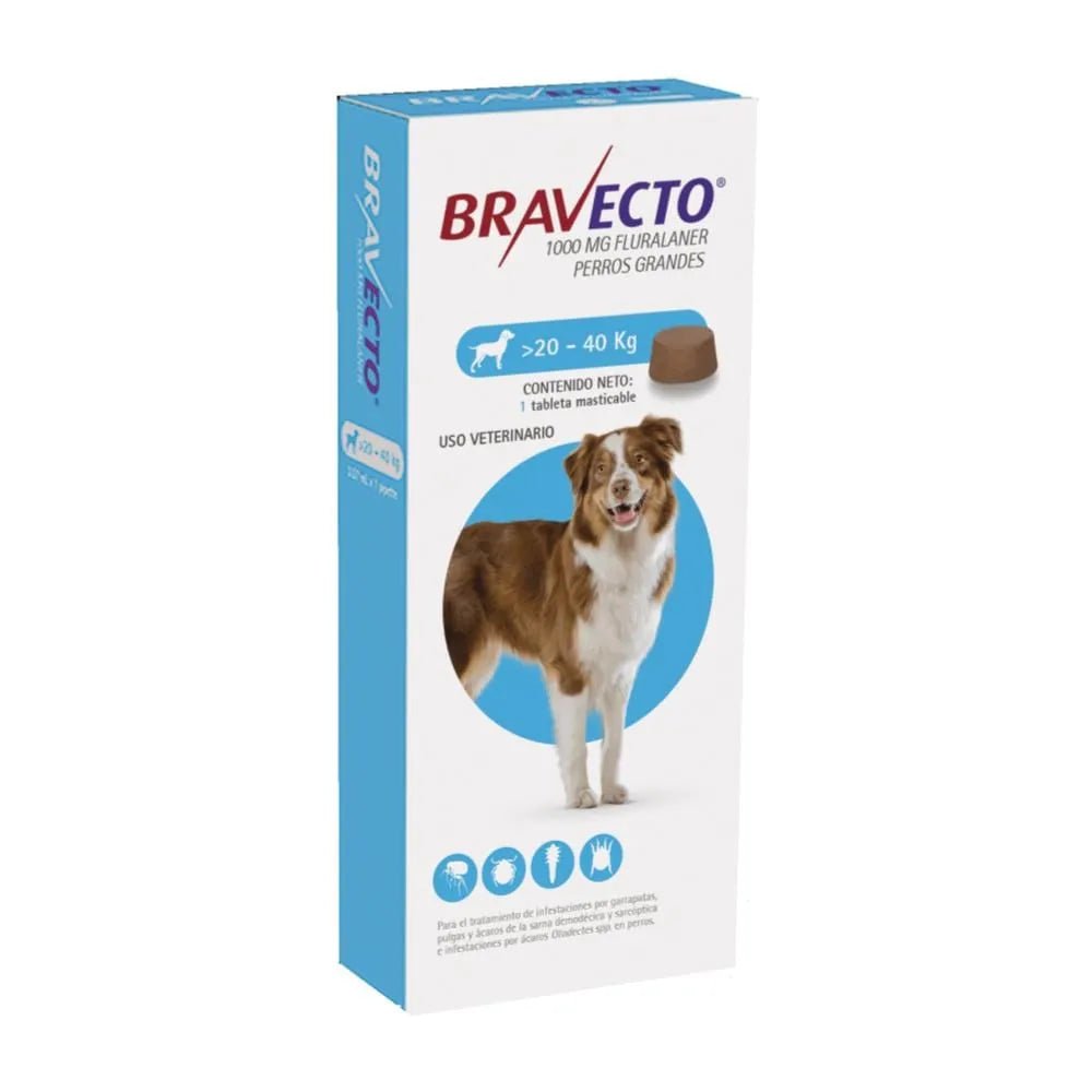 Fluralaner 250 mg Tableta Masticable para Perros 20-40 kg 3M - Monte Blanco Distribuciones Veterinarias