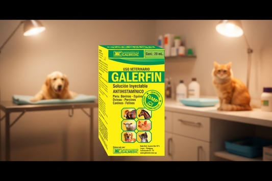 GALERFIN Antihistamínico Inyectable 20ml – Control de Alergias y Reacciones Anafilácticas en Todas las Especies - Monte Blanco Distribuciones Veterinarias Monte Blanco Distribuciones Veterinarias