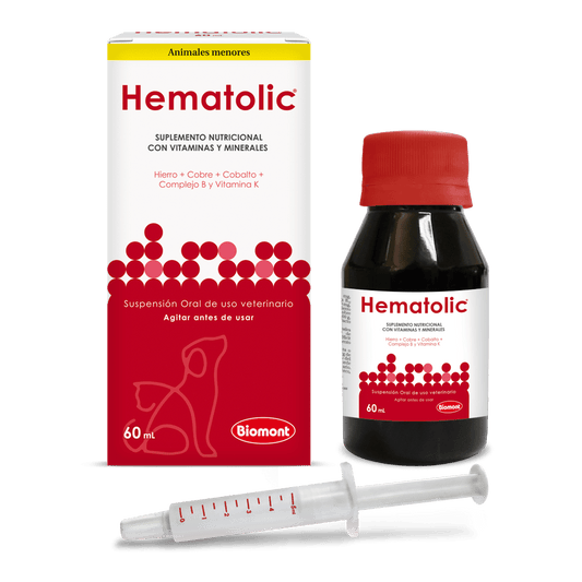 Hematolic – Suplemento Hematológico con Hierro y Vitaminas para Perros y Gatos - Monte Blanco Distribuciones Veterinarias  Monte Blanco Distribuciones Veterinarias