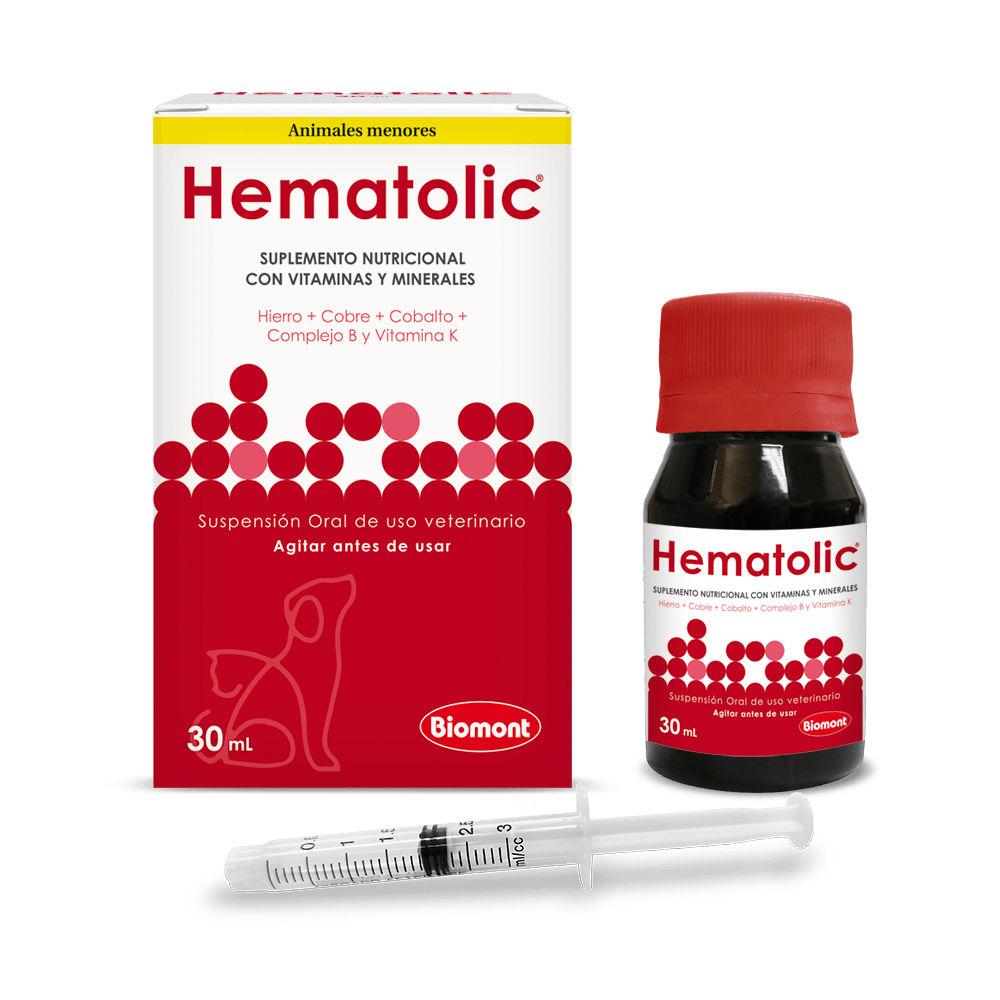 Hematolic – Suplemento Hematológico con Hierro y Vitaminas para Perros y Gatos - Monte Blanco Distribuciones Veterinarias