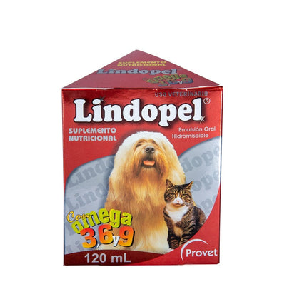 Lindopel – Suplemento Omega 3, 6 y 9 para Perros y Gatos 120 ml - Monte Blanco Distribuciones Veterinarias 