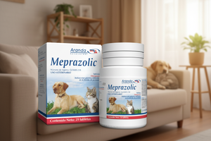 MEPRAZOLIC Omeprazol Veterinario 25 Tabletas – Antisecretor Gástrico para Perros y Gatos