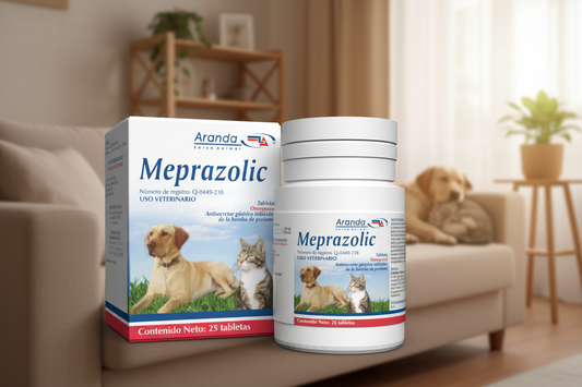 MEPRAZOLIC Omeprazol Veterinario 25 Tabletas – Antisecretor Gástrico para Perros y Gatos - Monte Blanco Distribuciones Veterinarias Monte Blanco Distribuciones Veterinarias