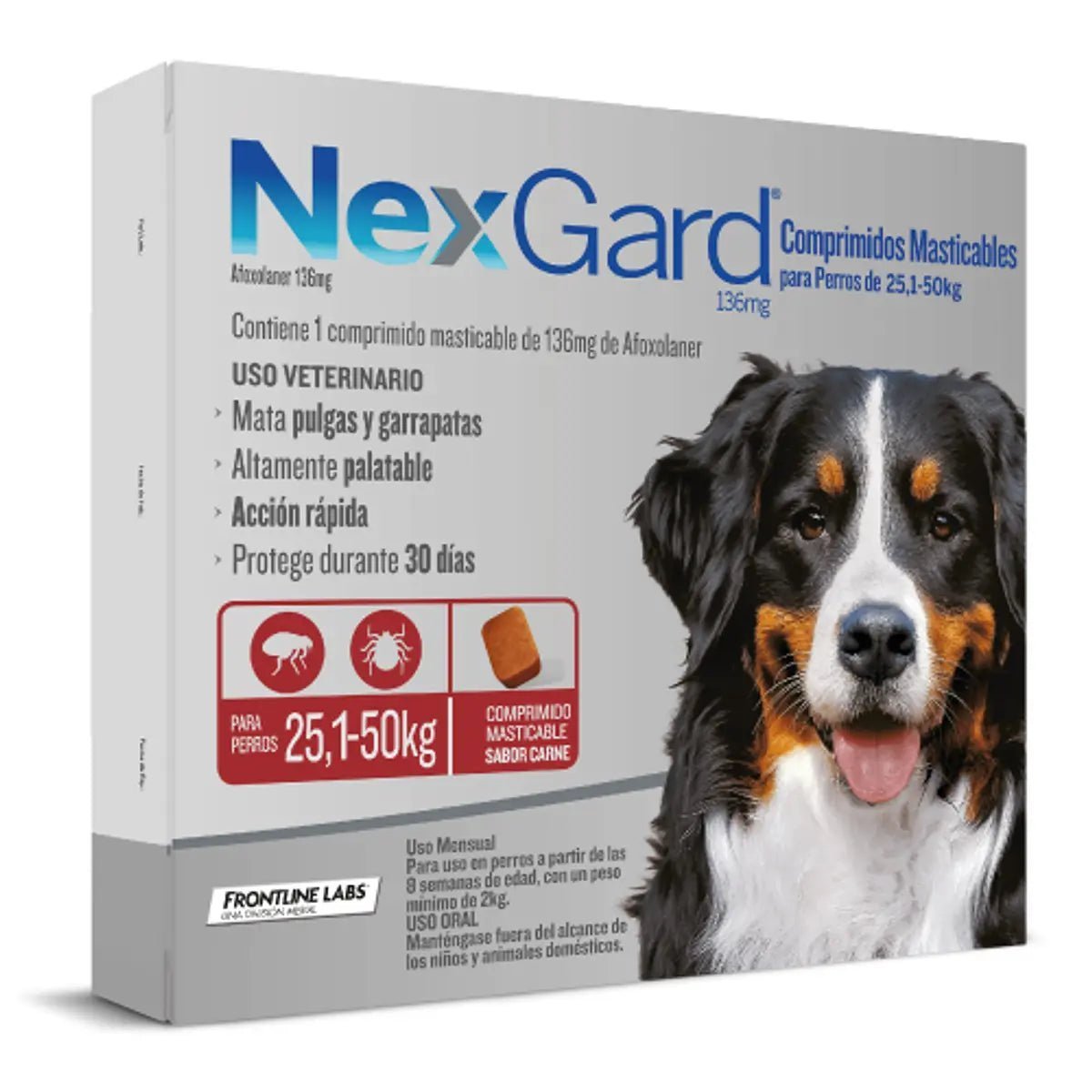NexGard Clásica — Antipulgas y Antigarrapatas con Afoxolaner para Perros - Monte Blanco Distribuciones Veterinarias