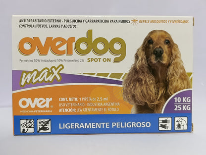Overdog Max Spot – Pipeta Antiparasitaria Externa para Perros - Monte Blanco Distribuciones Veterinarias