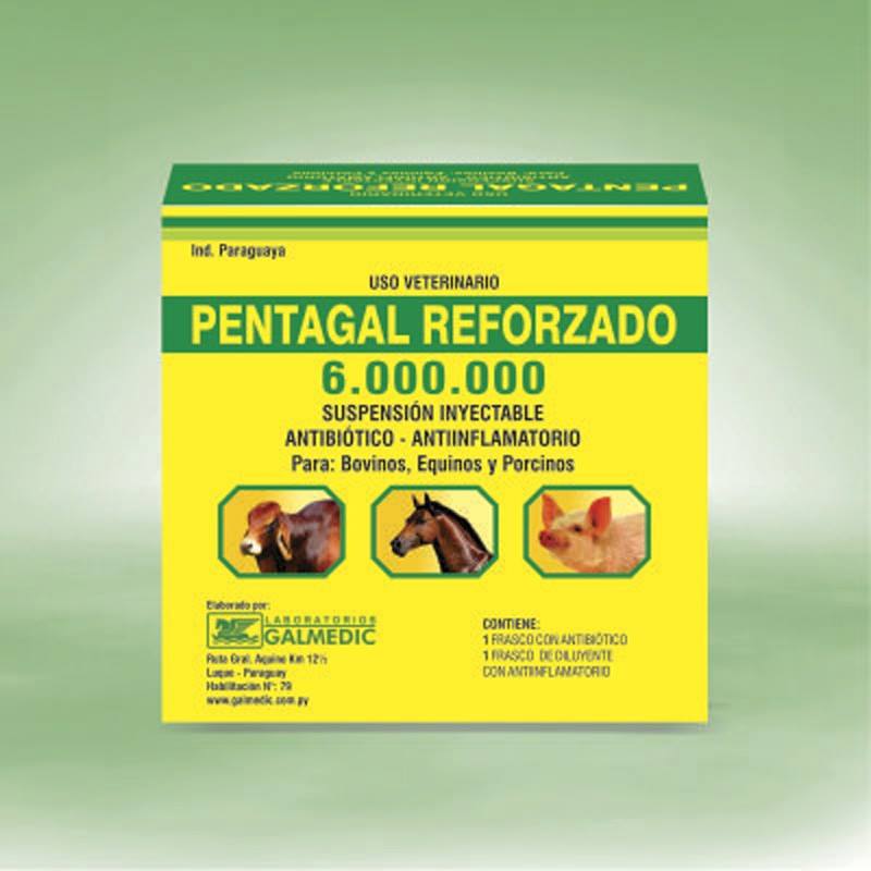 Pentagal Reforzado 6 Millones – Antibiótico Inyectable para Bovinos y Equinos - Monte Blanco Distribuciones Veterinarias