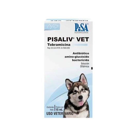 Pisaliv Vet – Colirio Oftalmólogico con Tobramicina para Perros y Gatos - Monte Blanco Distribuciones Veterinarias  Monte Blanco Distribuciones Veterinarias