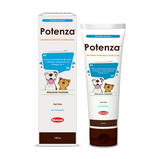Potenza – Suplemento Energético en Gel para Perros y Gatos - Monte Blanco Distribuciones Veterinarias  Monte Blanco Distribuciones Veterinarias