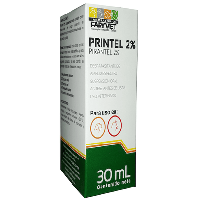 Printel 2% – Antiparasitario Oral Suspensión para Perros y Gatos - Monte Blanco Distribuciones Veterinarias