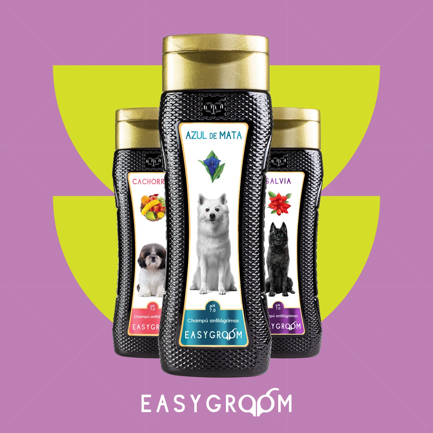 Shampoo Easygroom – Línea de Grooming para Perros (Salvia, Avena, Sábila, Mata) - Monte Blanco Distribuciones Veterinarias