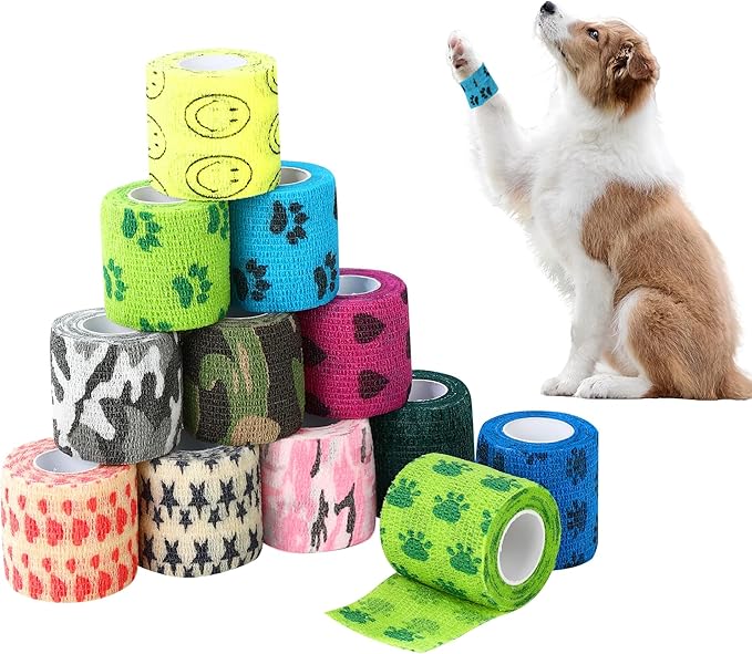 Venda Cohesiva Veterinaria 5cm x 5m – Autoadhesiva, Flexible y Multicolor | Alta Calidad - Monte Blanco Distribuciones Veterinarias