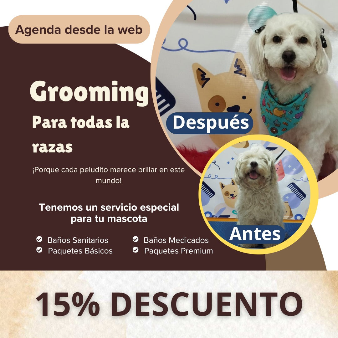 Servicio de Grooming y Spa/Constelación Hospital Veterinario