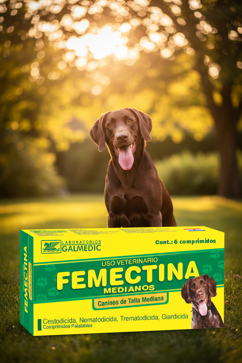 Femectina Medianos antiparasitario comprimidos perros talla mediana sanos felices Nicaragua - Monte Blanco Distribuciones Veterinarias