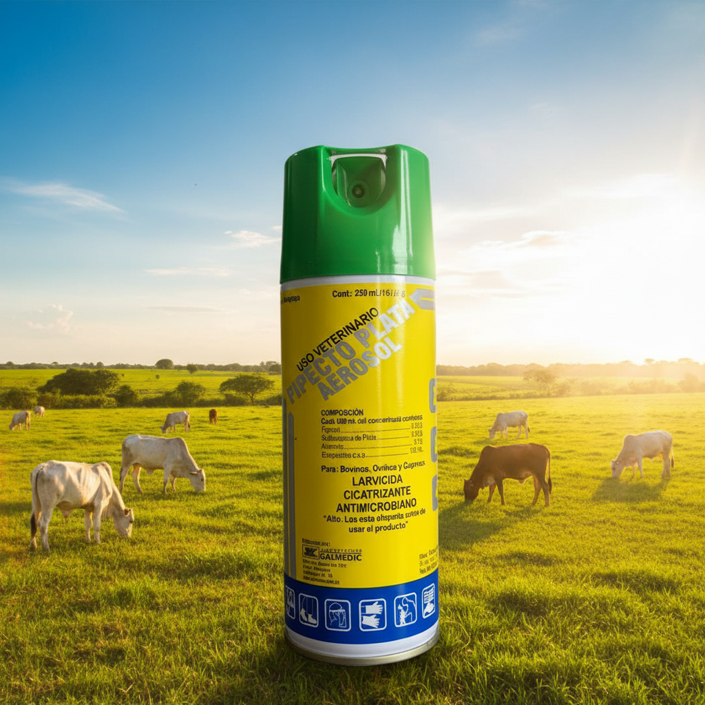 DELTEX aerosol larvicida cicatrizante antimicrobiano contra gusano barrenador y garrapatas en ganado bovino - Monte Blanco Nicaragua