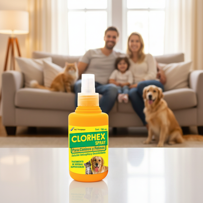 Clorhex Spray antiséptico desinfectante clorhexidina 150ml para heridas en perros y gatos - Monte Blanco Nicaragua
