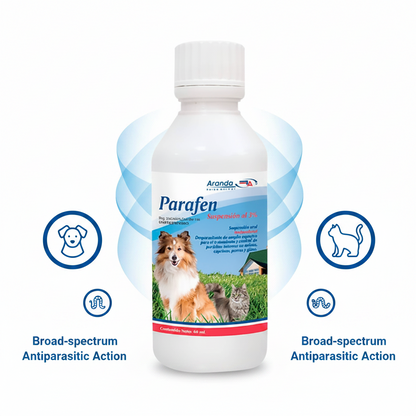 Parafen 3% - Antiparasitario Oral para Perros y Gatos 30ml