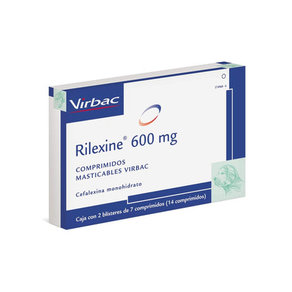 Rilexine 600mg — Comprimidos Masticables Antibióticos para Perros | Virbac